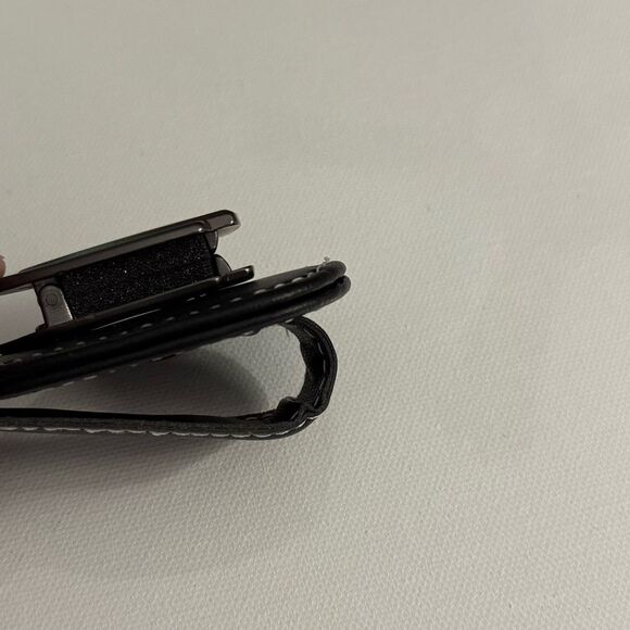 BMW Sunglass Holder for Car with Logo Black PU Leather NWT - Picture 6 of 10